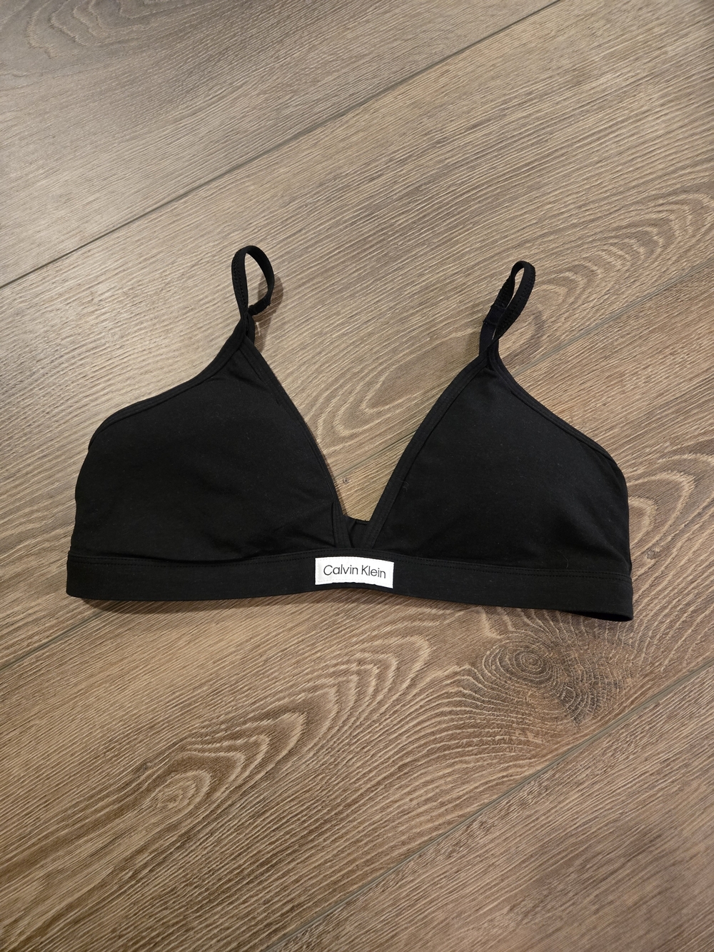 Calvin Klein Black Triangle Cotton Bralette